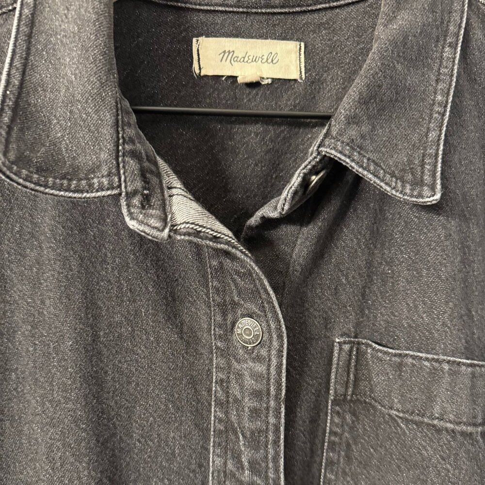 Black denim shirtdress